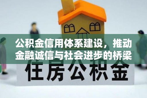 苏家屯公积金信用体系建设，推动金融诚信与社会进步的桥梁