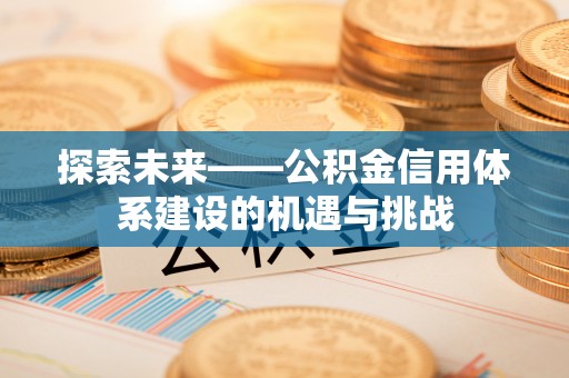 苏家屯探索未来——公积金信用体系建设的机遇与挑战