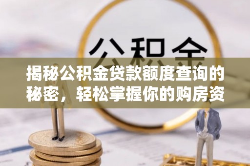 苏家屯揭秘公积金贷款额度查询的秘密，轻松掌握你的购房资金