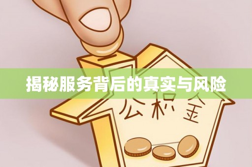 苏家屯揭秘服务背后的真实与风险